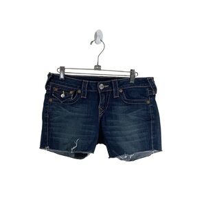 True Religion Jean Short Raw Hem